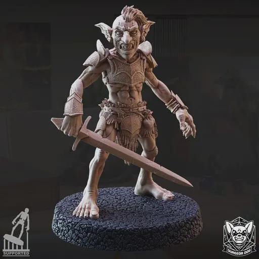 Roleplaying Miniatures Goblin Raider pack 5x by Dungeon Dog