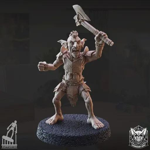 Roleplaying Miniatures Goblin Raider pack 5x by Dungeon Dog