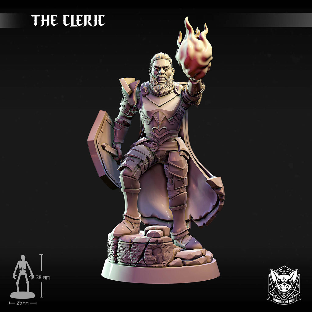 Roleplaying Miniatures Human Cleric by Dungeon Dog