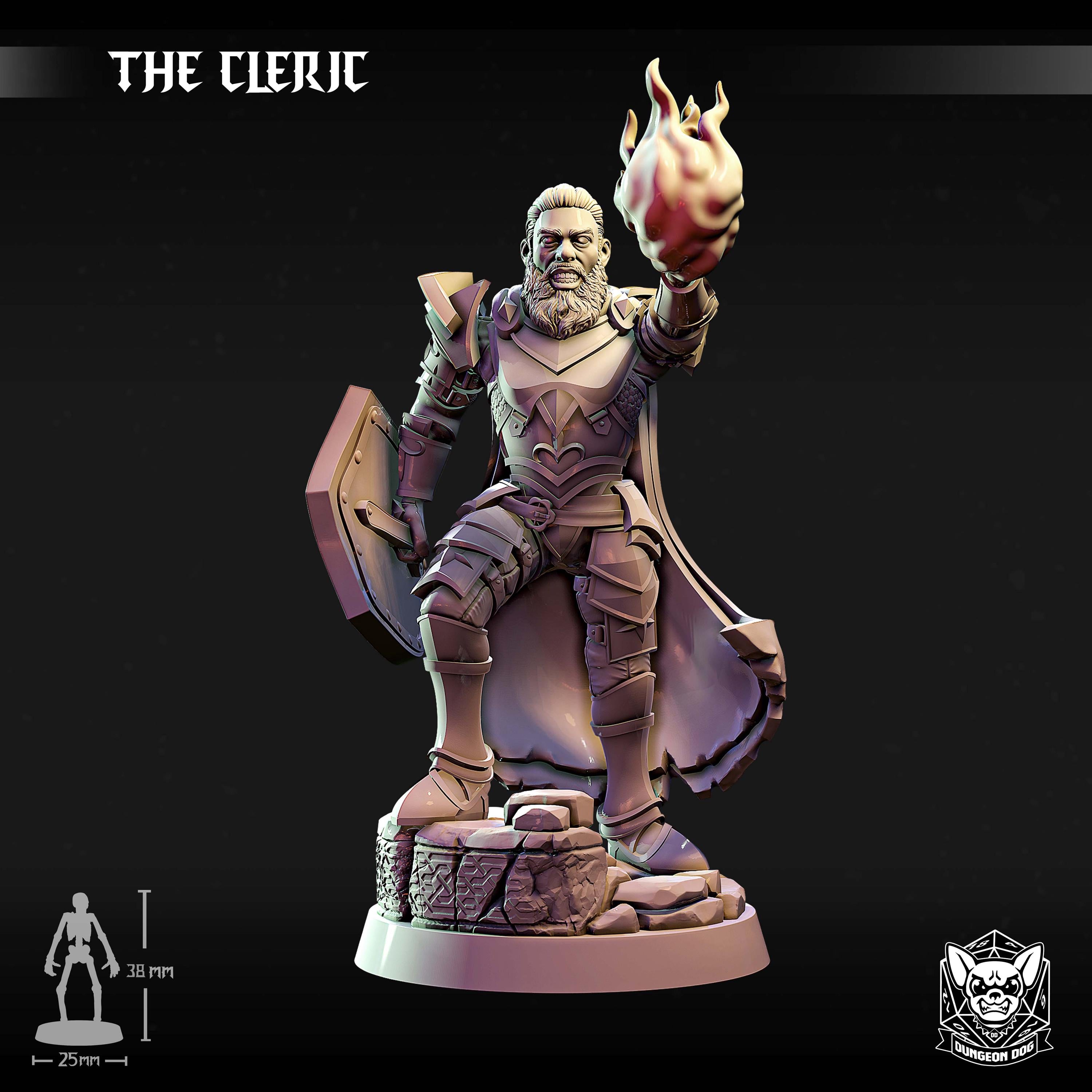 Roleplaying Miniatures Human Cleric by Dungeon Dog