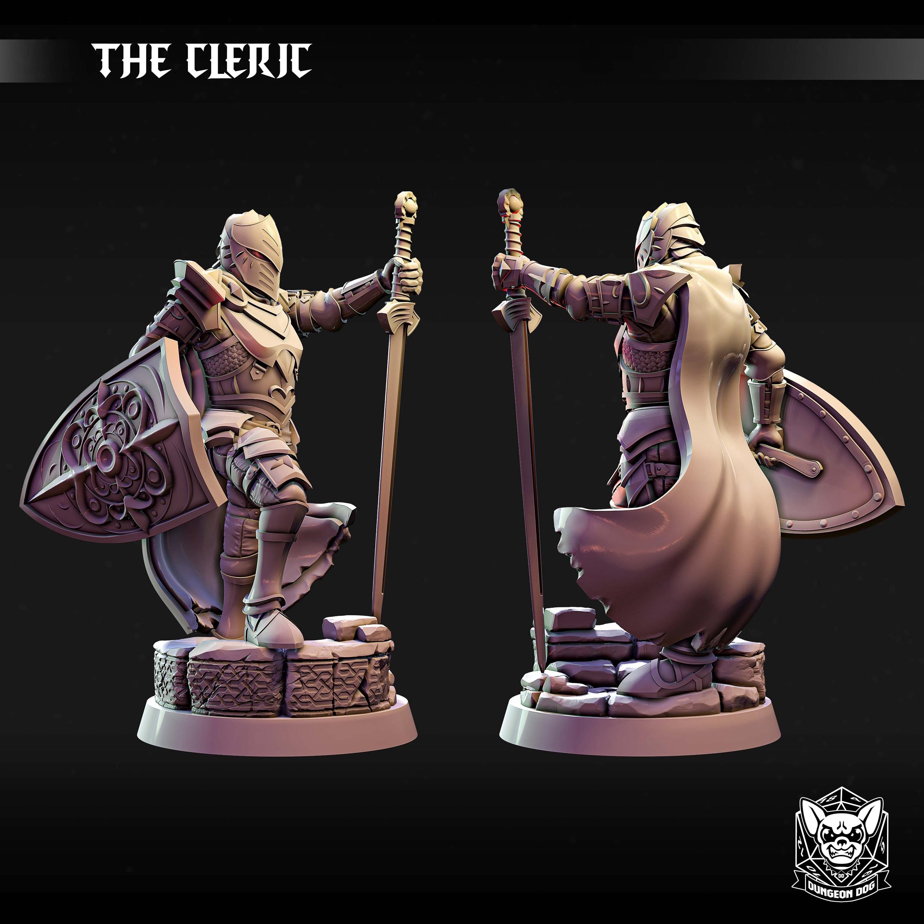 Roleplaying Miniatures Human Cleric by Dungeon Dog