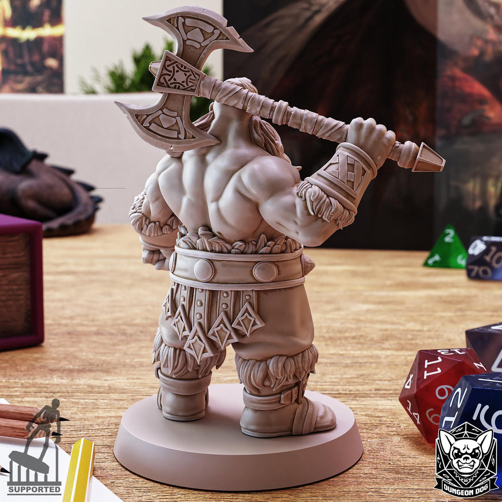 Roleplaying Miniatures Dwarf Barbarian bundle by Dungeon Dog