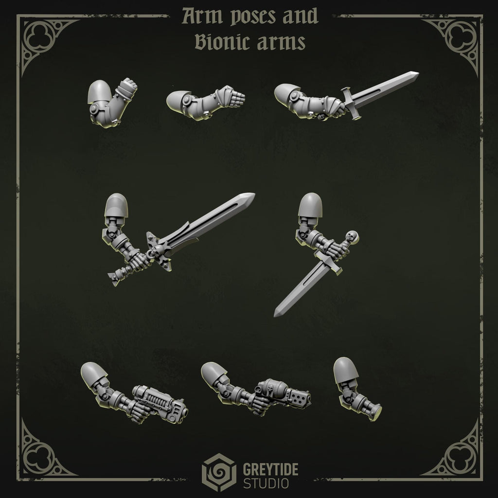 Greytide Studios Eternal Pilgrims Arm and bionic arm poses pack