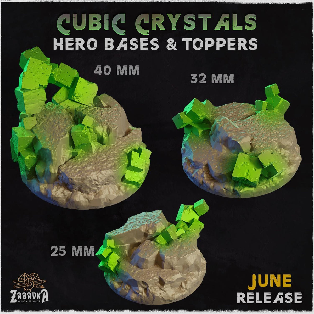 Cubic Crystals - Bases & Toppers by Zabavka Workshop