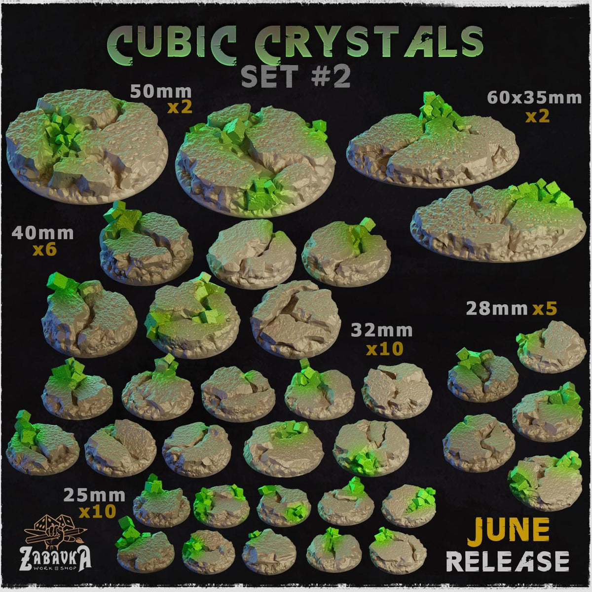 Cubic Crystals - Bases & Toppers by Zabavka Workshop