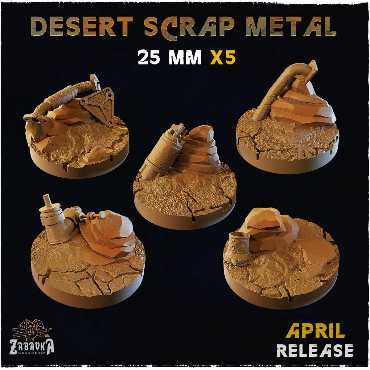Desert Scrap Metal - Bases & Toppers by Zabavka Workshop