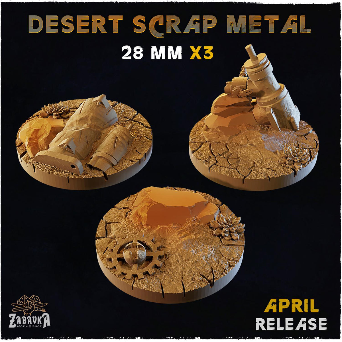 Desert Scrap Metal - Bases & Toppers by Zabavka Workshop