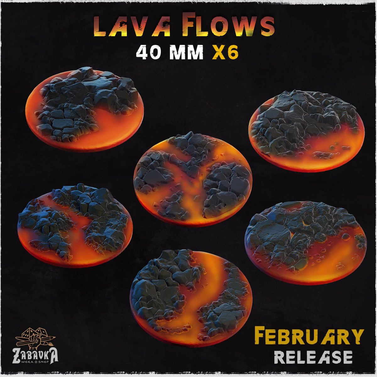 Lava Flows - Bases & Toppers by Zabavka Workshop
