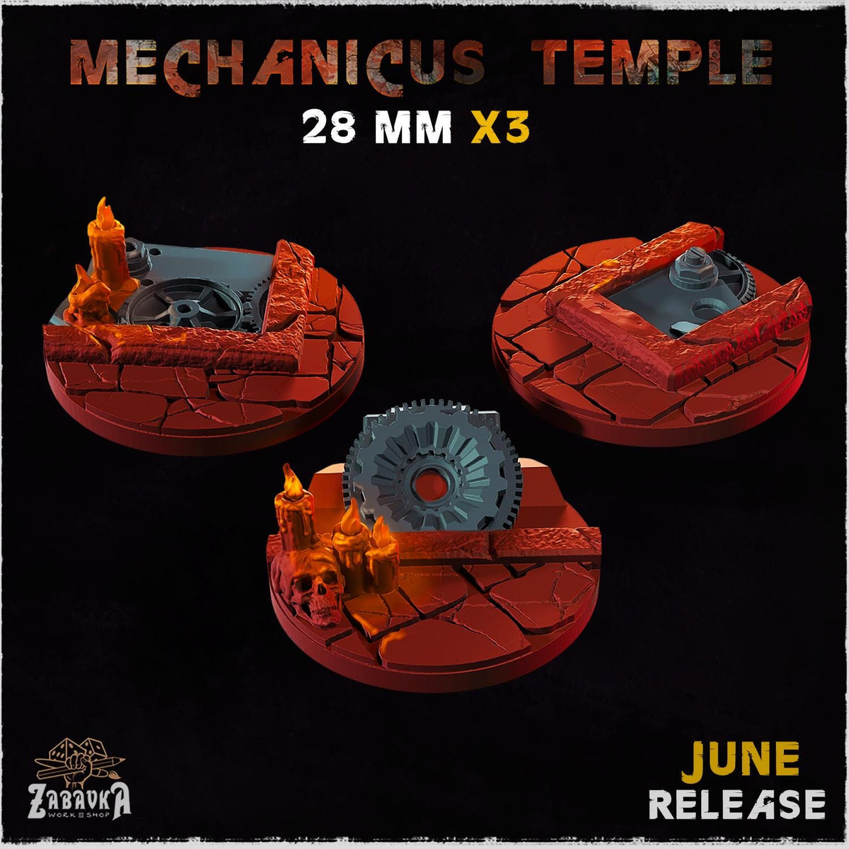 Mechanicus Temple - Bases & Toppers by Zabavka Workshop
