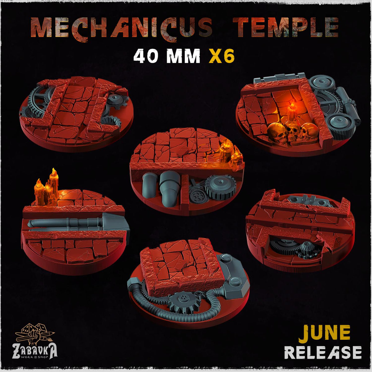 Mechanicus Temple - Bases & Toppers by Zabavka Workshop