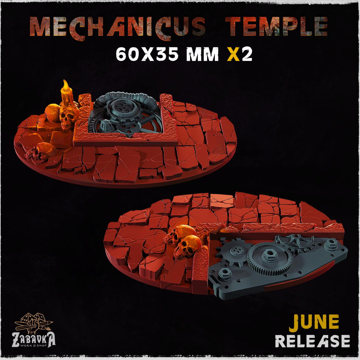Mechanicus Temple - Bases & Toppers by Zabavka Workshop