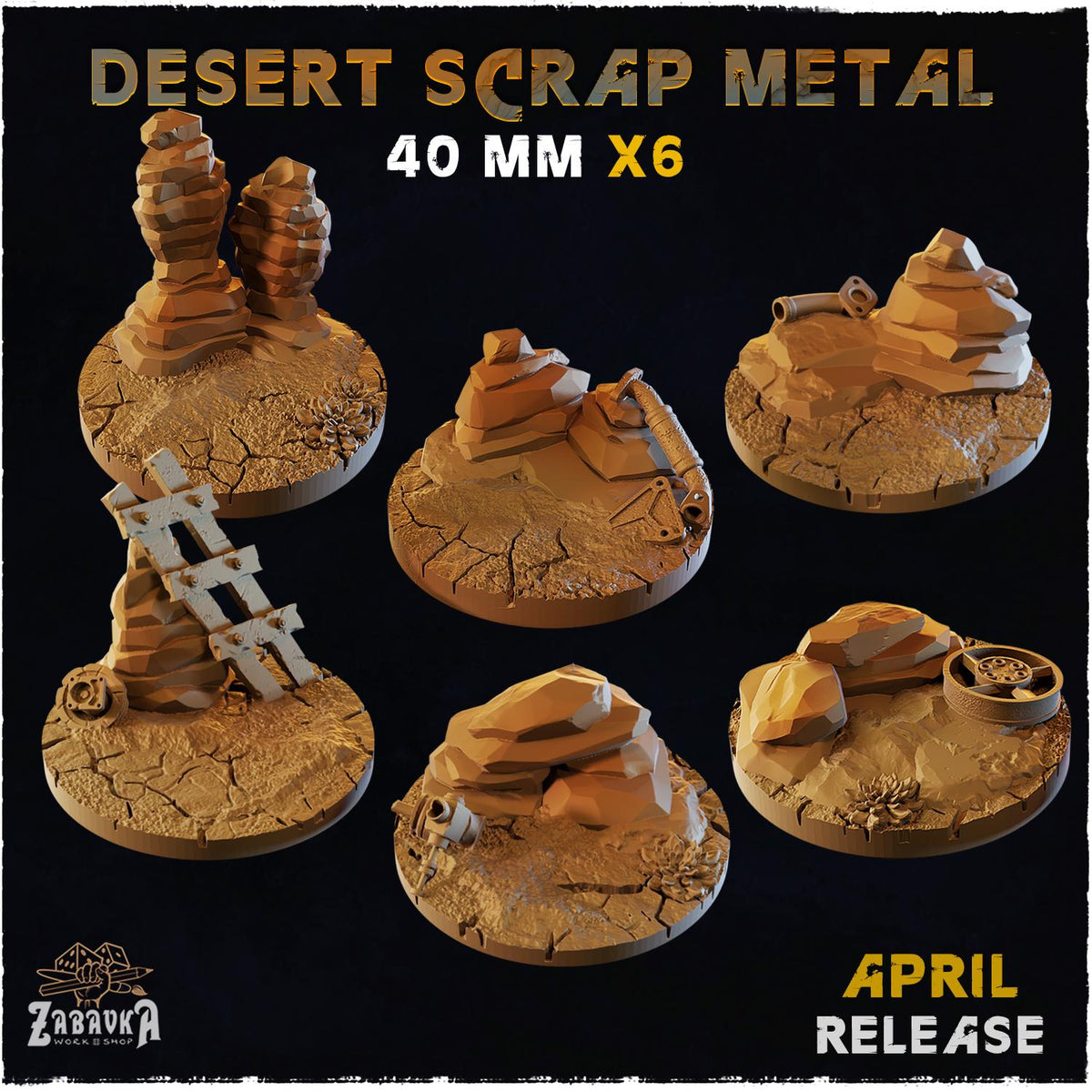 Desert Scrap Metal - Bases & Toppers by Zabavka Workshop
