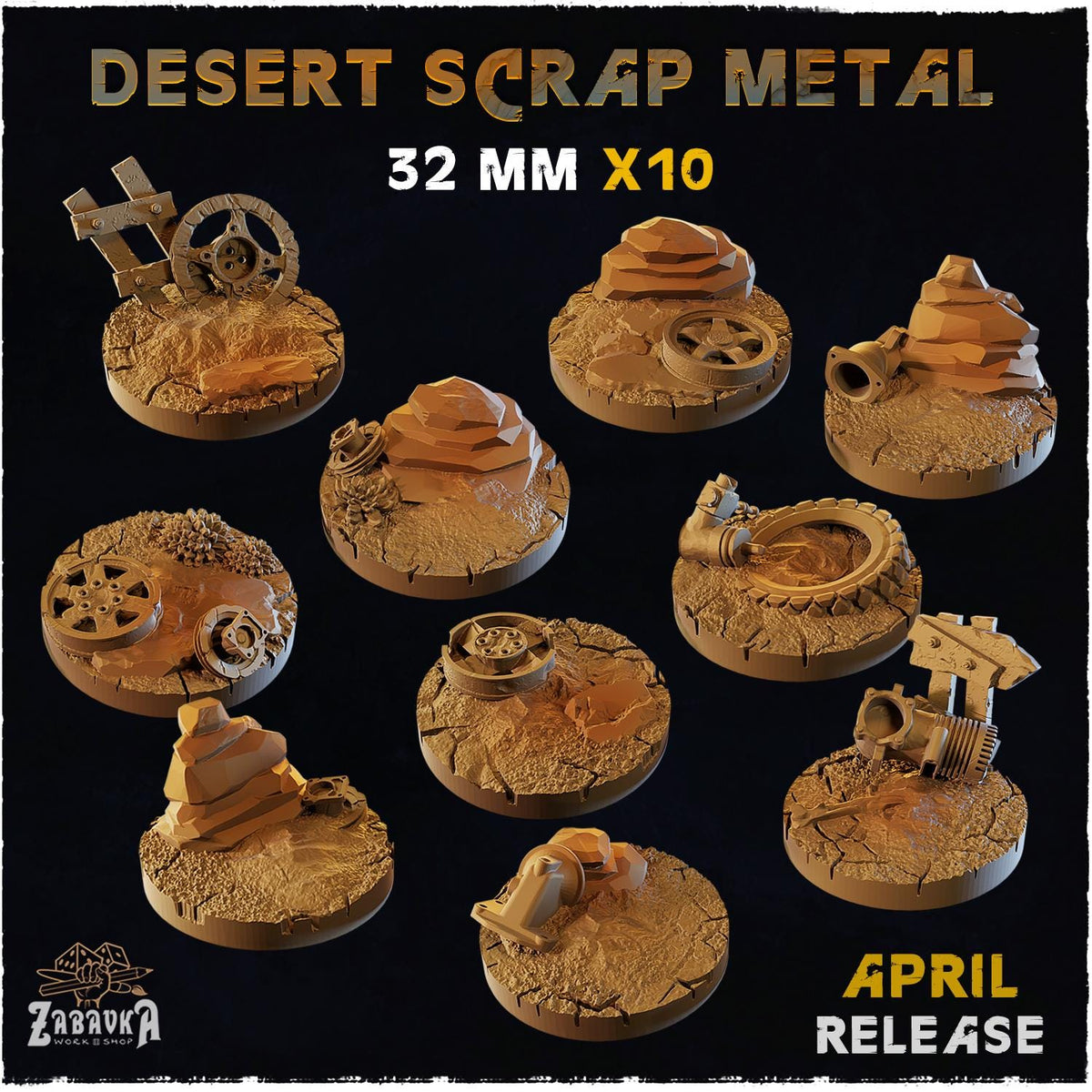 Desert Scrap Metal - Bases & Toppers by Zabavka Workshop