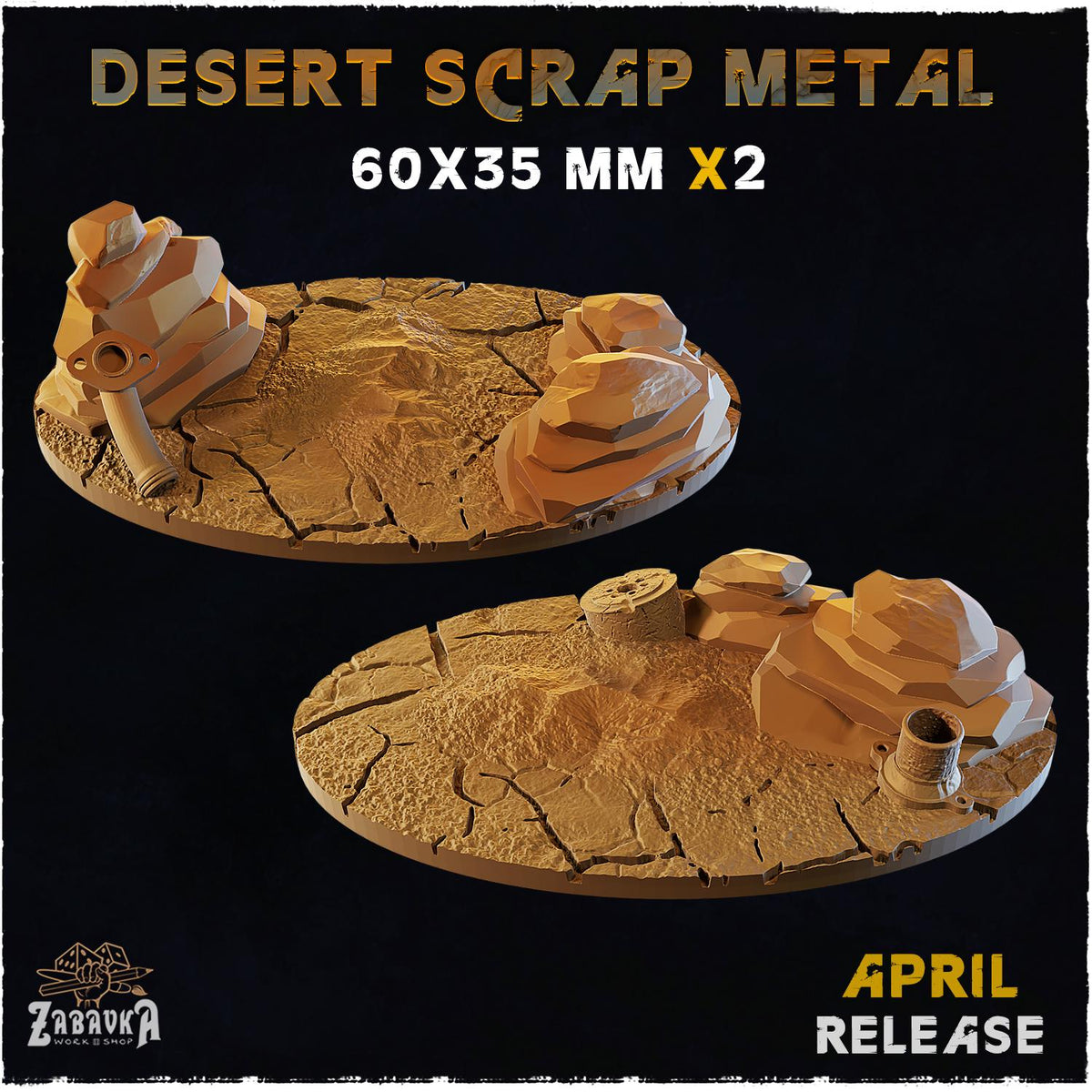 Desert Scrap Metal - Bases & Toppers by Zabavka Workshop