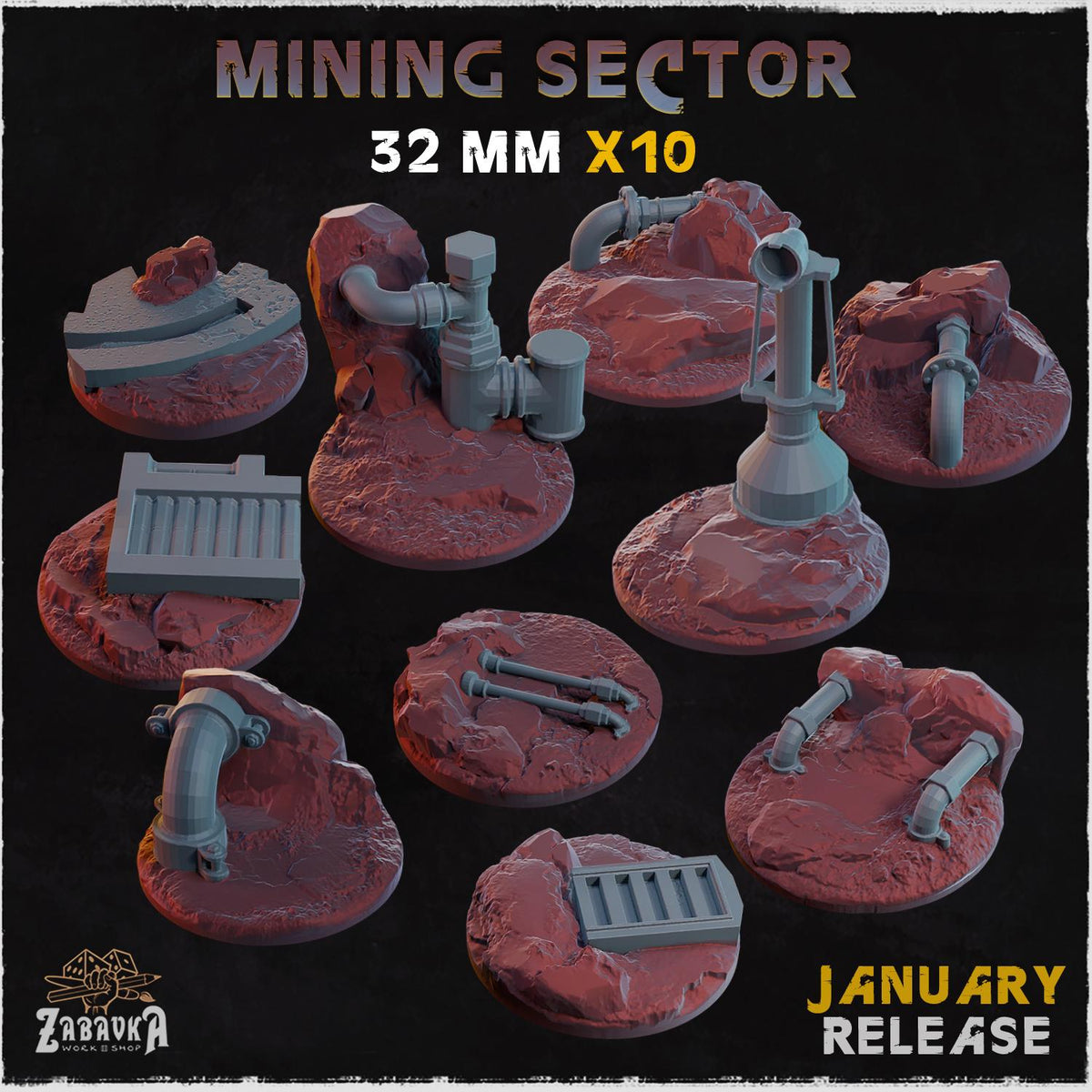 Mining Sector - Bases & Toppers by Zabavka Workshop