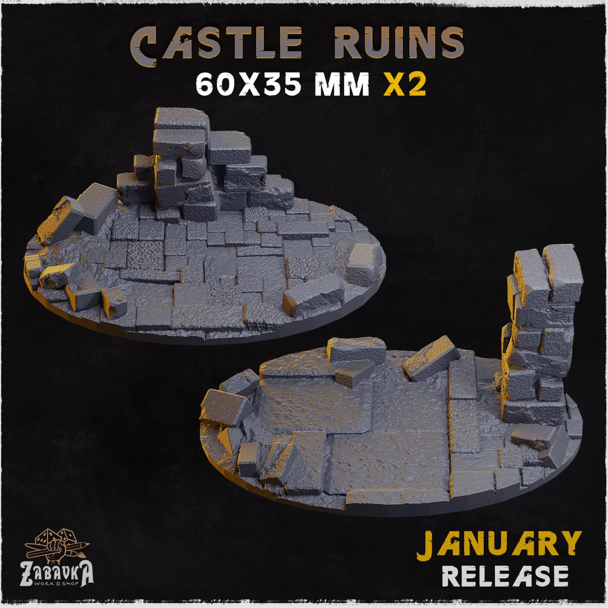 Castle Ruins - Bases & Toppers by Zabavka Workshop