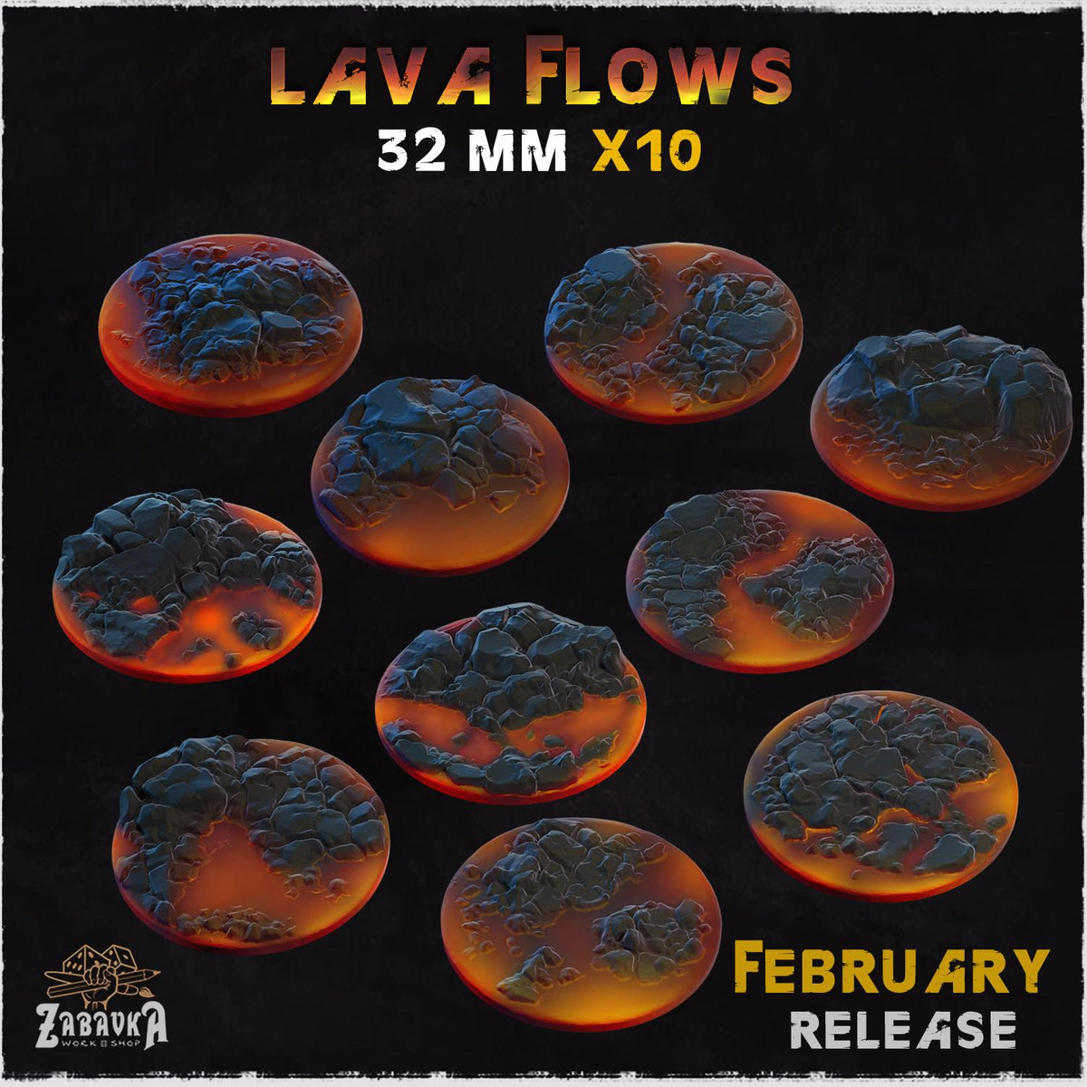 Lava Flows - Bases & Toppers by Zabavka Workshop