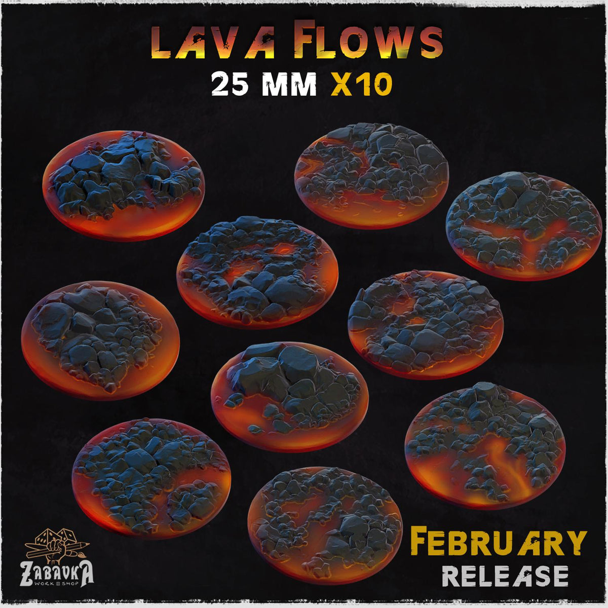 Lava Flows - Bases & Toppers by Zabavka Workshop