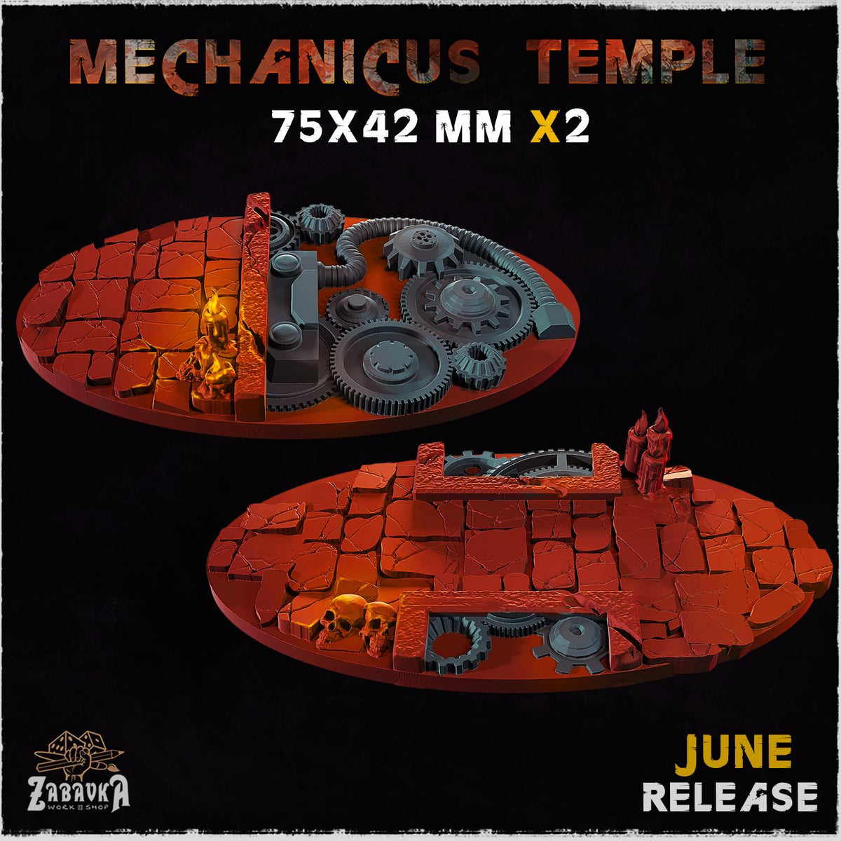 Mechanicus Temple - Bases & Toppers by Zabavka Workshop