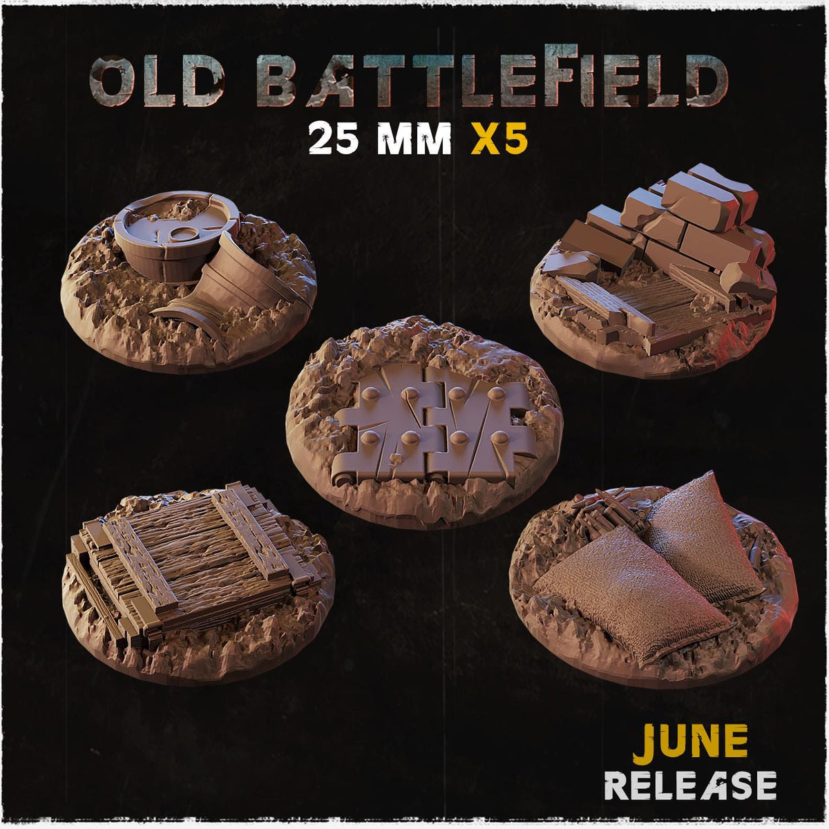 Old Battlefield - Bases & Toppers by Zabavka Workshop