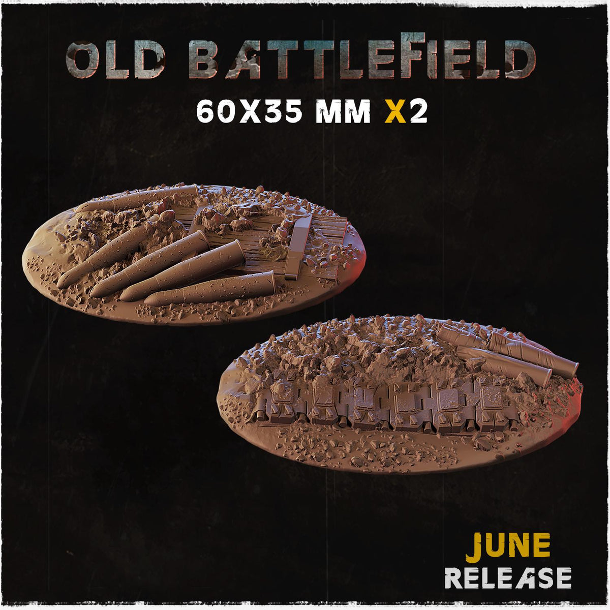 Old Battlefield - Bases & Toppers by Zabavka Workshop