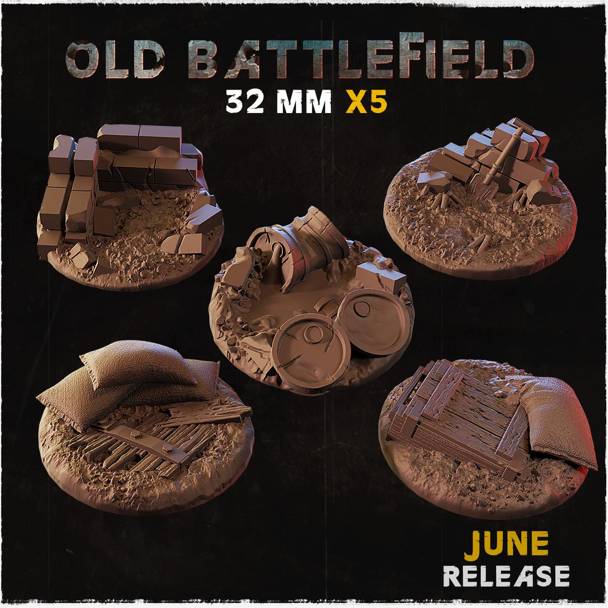 Old Battlefield - Bases & Toppers by Zabavka Workshop