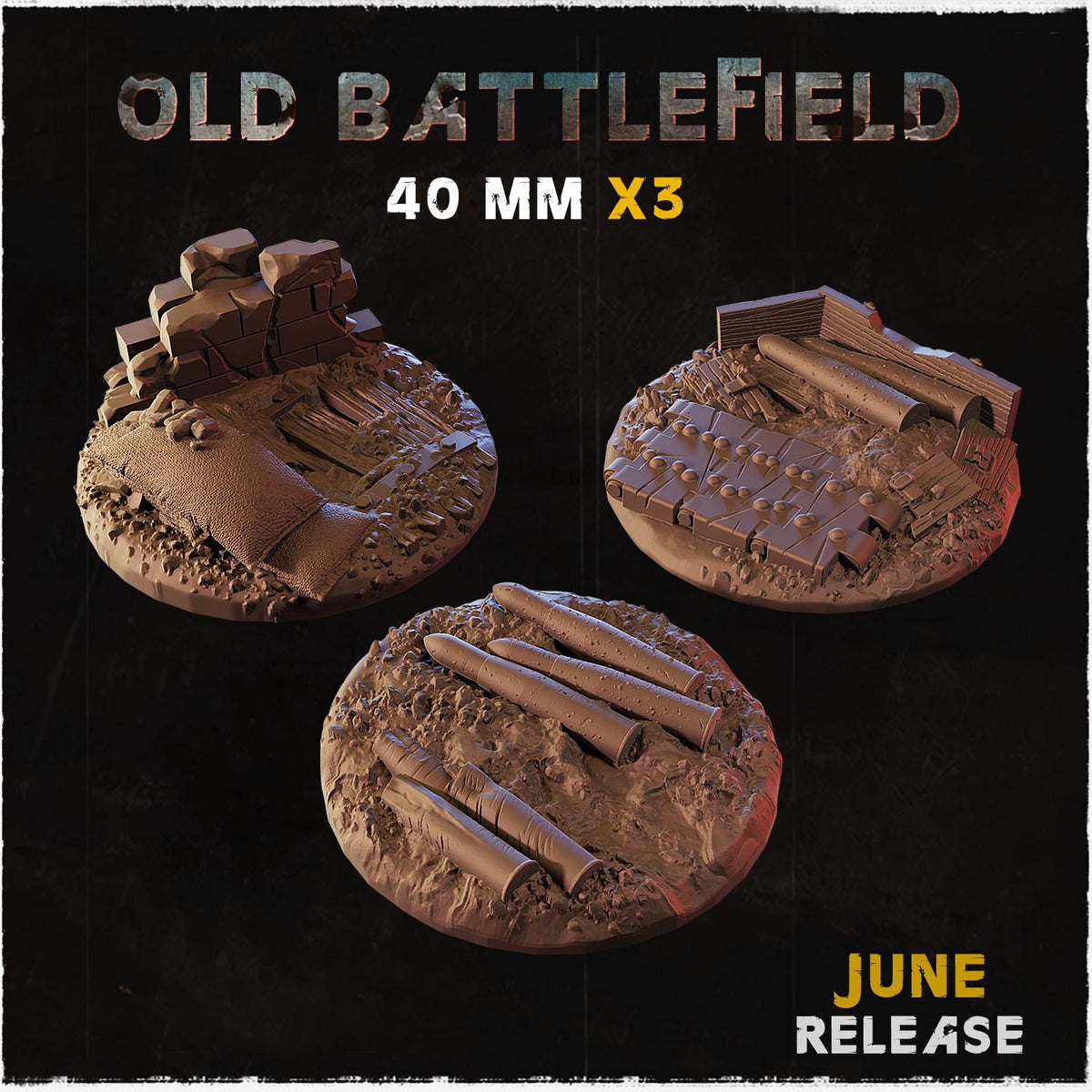 Old Battlefield - Bases & Toppers by Zabavka Workshop