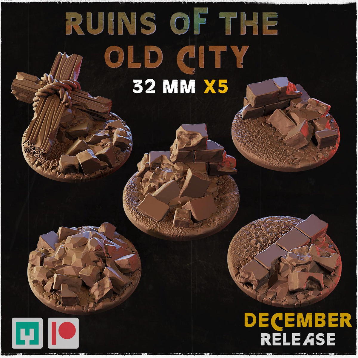Ruins of The Old City- Bases & Toppers by Zabavka Workshop