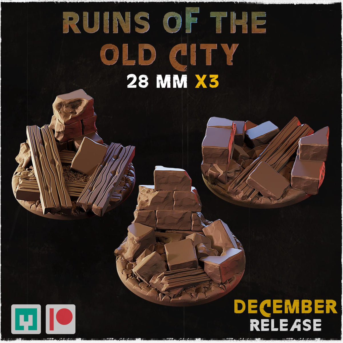 Ruins of The Old City- Bases & Toppers by Zabavka Workshop
