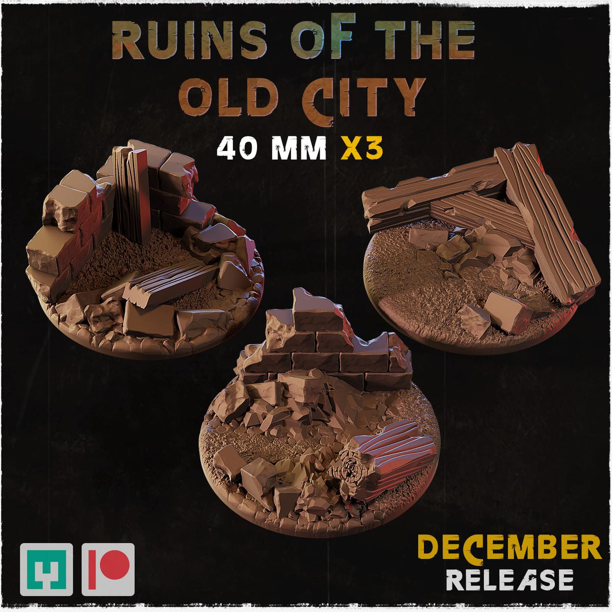 Ruins of The Old City- Bases & Toppers by Zabavka Workshop